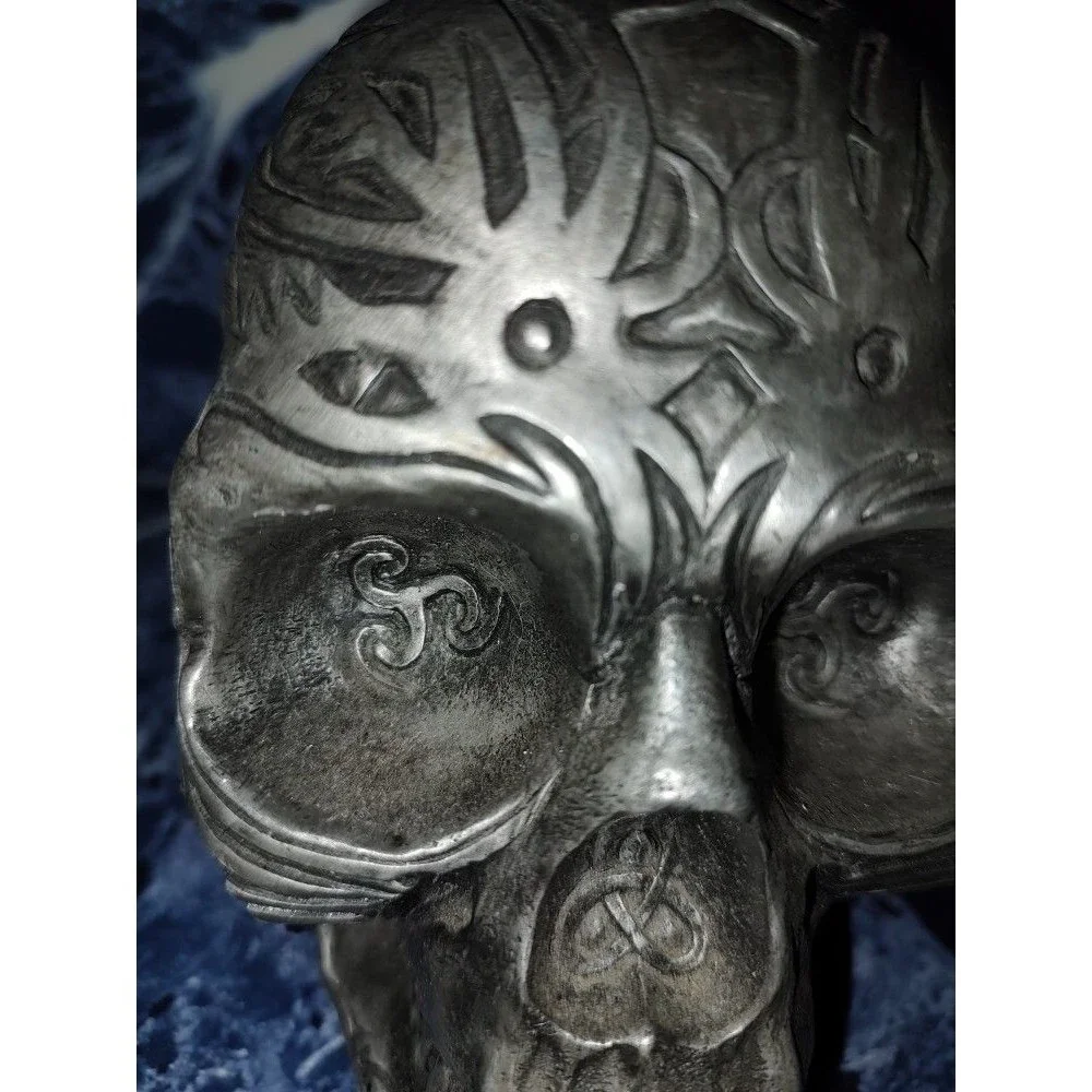 VTG A.A.D.L.P Adams Apple 1998 WUI Tribal Tattoo Skull Pewter Gothic Halloween